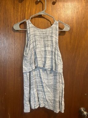 Motherhood Light Gray Sleeveless Layered Tank Top